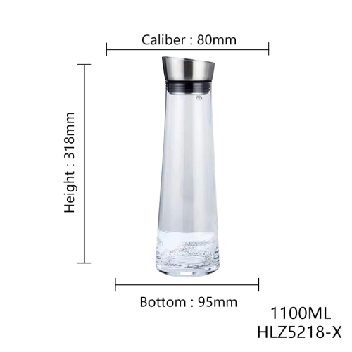 Glass Carafe, Csuntikulo 1L 1.8L Glass Carafe with Lid, Basic Glass Water Carafe for Hot Cold Water Drinks Iced Tea Milk Coffee
