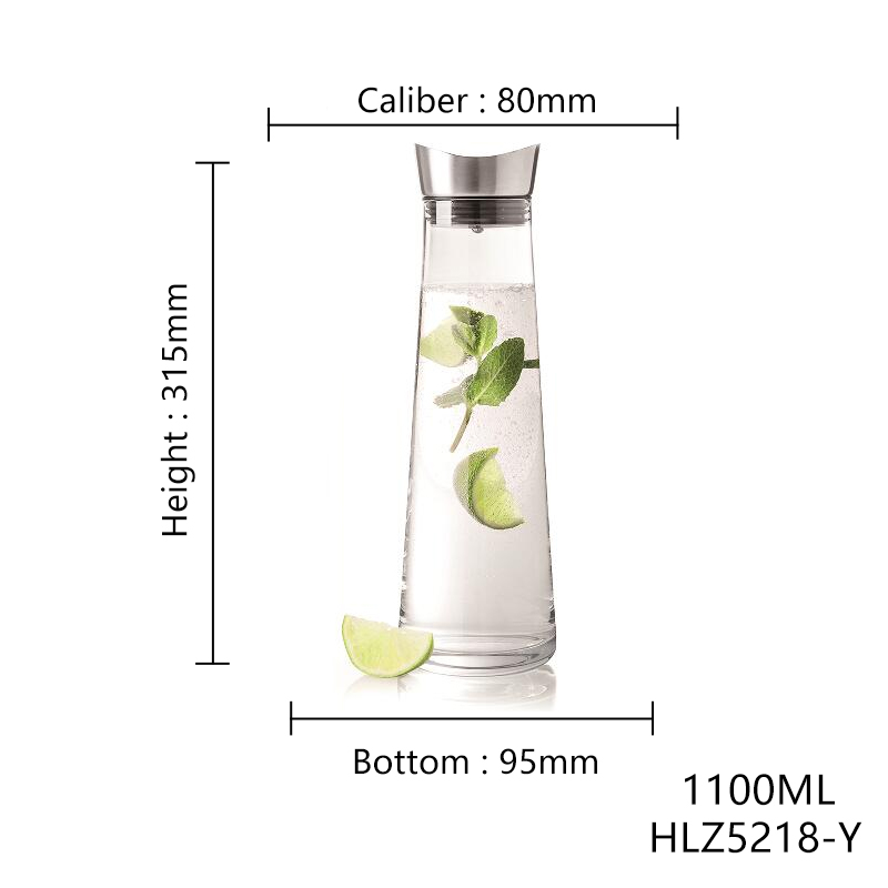 Glass Carafe, Csuntikulo 1L 1.8L Glass Carafe with Lid, Basic Glass Water Carafe for Hot Cold Water Drinks Iced Tea Milk Coffee