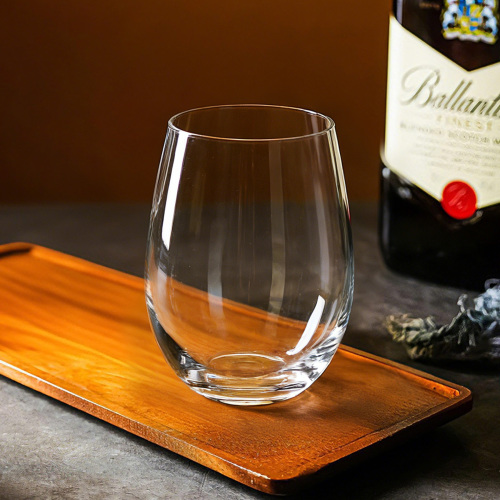 Wholesale egg Shaped water glass stemless Transparent for Daily Drinking of Wine Beer Water Juice