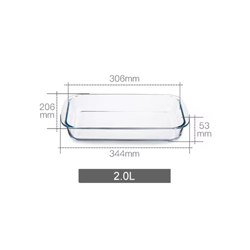 wholesale Stackable Tempered Borosilicate Glass Roasting Pan Set 1.0L-3.5L Rectangular Baking Pan Serving Tray Gadgets De Cuisine