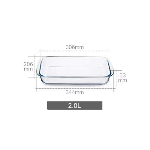 wholesale Stackable Tempered Borosilicate Glass Roasting Pan Set 1.0L-3.5L Rectangular Baking Pan Serving Tray Gadgets De Cuisine