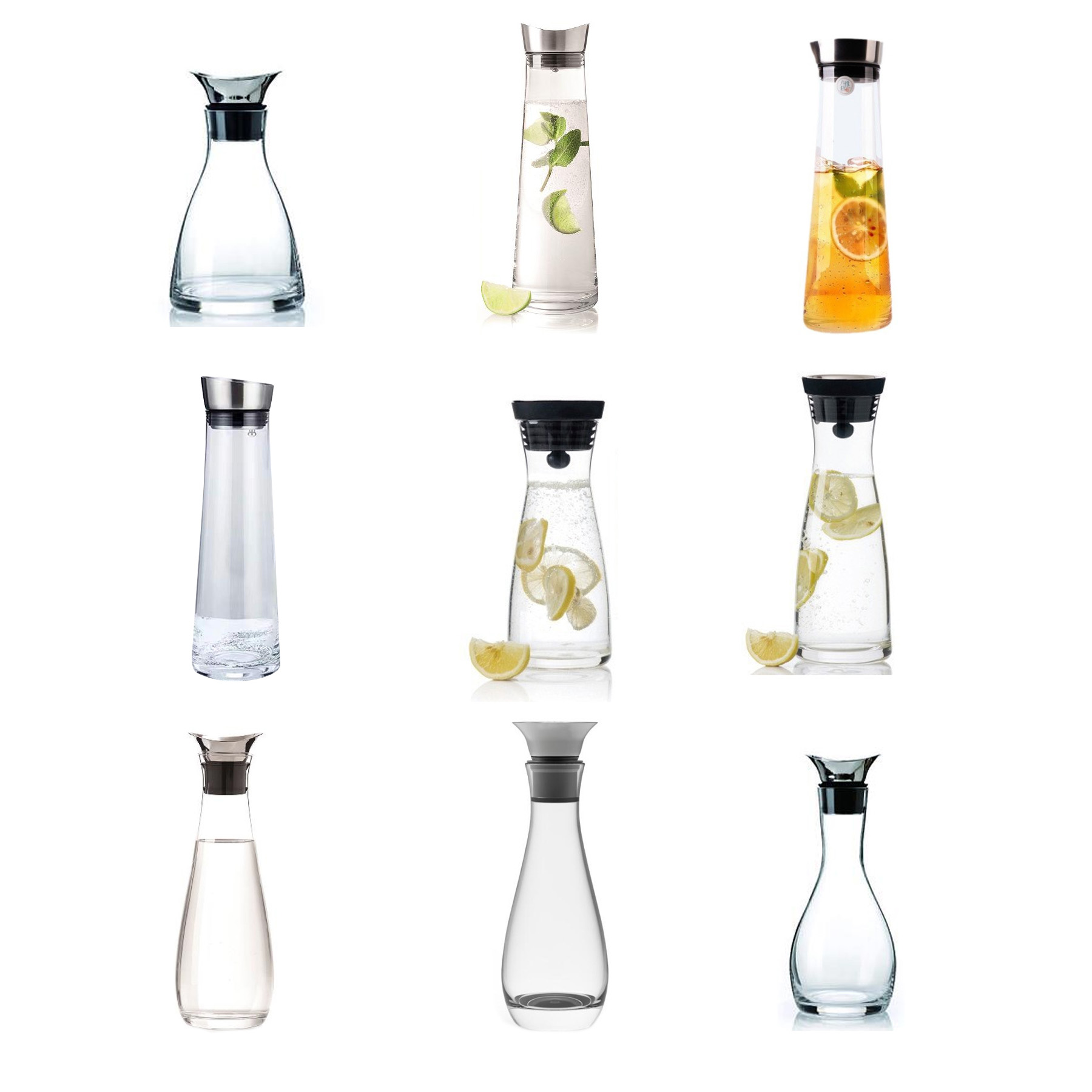 Glass Carafe, Csuntikulo 1L 1.8L Glass Carafe with Lid, Basic Glass Water Carafe for Hot Cold Water Drinks Iced Tea Milk Coffee