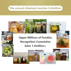 China Factory glass container Oem Food Grade Storage Jar Glass Sealed Bubble Wine Bottle Kitchen Storage and Camping Pickle Jar Wholesale