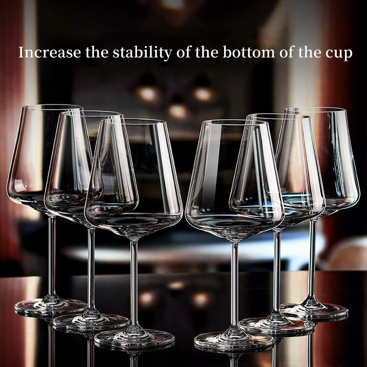 Thailand Ocean Allure Cold Cut Large Capacity 620ml 435ml 220ml Decal logo Custom Burgundy champagne Red Wine Glasses Goblet