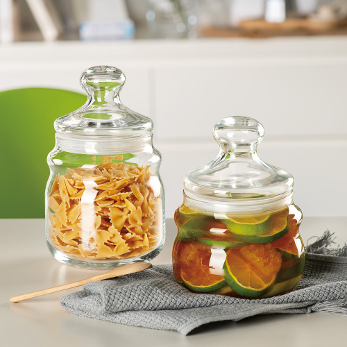 Luminarc custom logo 0.7L 1L glass jars with sealed lids wholesale price