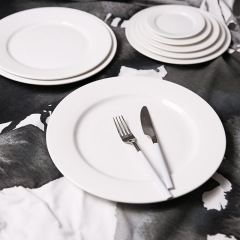 Hxglass ceramic plate 14cm 16cm 18cm 23cm 27cm porcelain dinner plates set