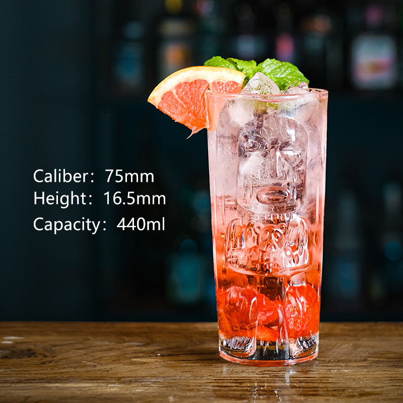 hxglass Factory Ins popular TIKI glass Grimace Cup Thicken Base Cocktail Glasses for Bars Restaurant wine glass Wholesale Price