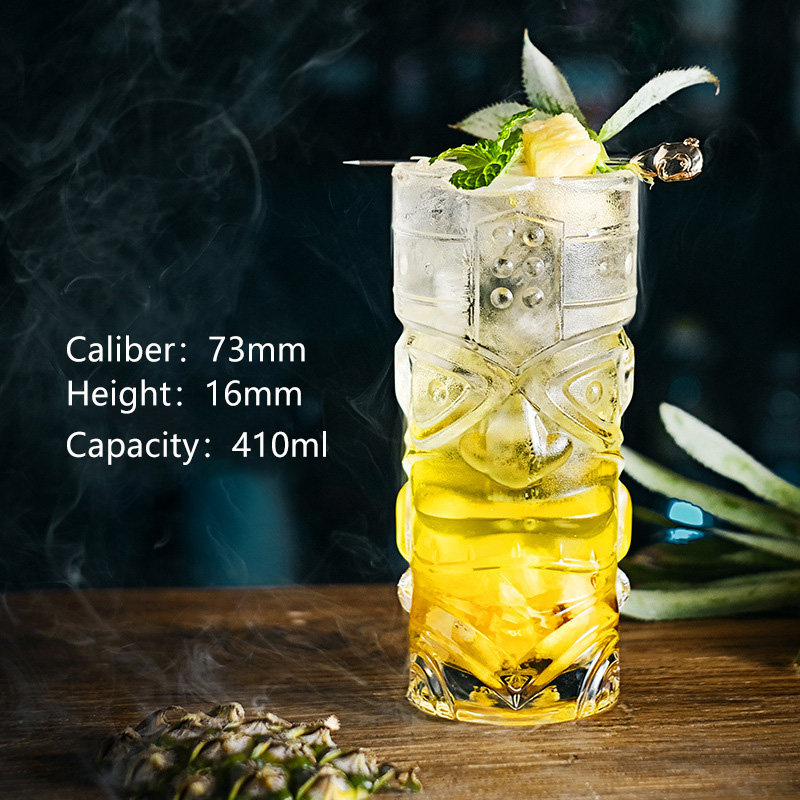 hxglass Factory Ins popular TIKI glass Thicken Base Cocktail Glasses for Bars Restaurant wine glass Wholesale Price