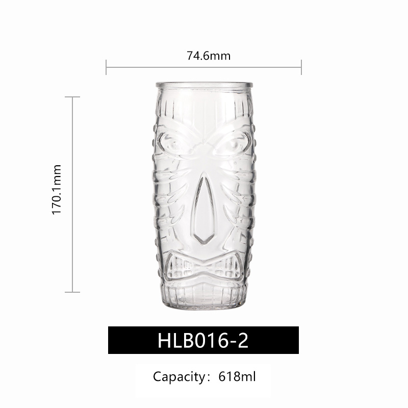 hxglass Factory Ins popular TIKI glass Thicken Base Cocktail Glasses for Bars Restaurant wine glass Wholesale Price