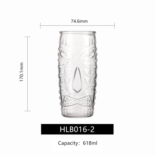 hxglass Factory Ins popular TIKI glass Thicken Base Cocktail Glasses for Bars Restaurant wine glass Wholesale Price