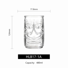 hxglass Factory Ins popular TIKI glass Thicken Base Cocktail Glasses for Bars Restaurant wine glass Wholesale Price