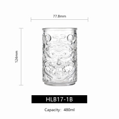 hxglass Factory Ins popular TIKI glass Grimace Cup Thicken Base Cocktail Glasses for Bars Restaurant wine glass Wholesale Price
