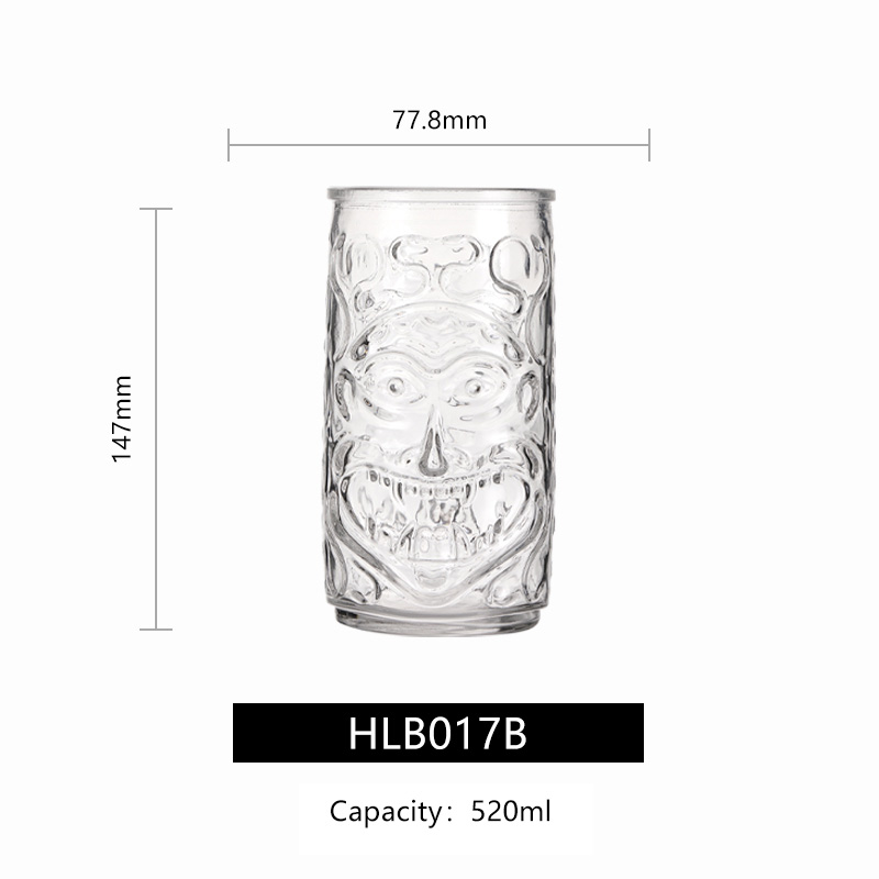 hxglass Factory Ins popular TIKI glass Grimace Cup Thicken Base Cocktail Glasses for Bars Restaurant wine glass Wholesale Price