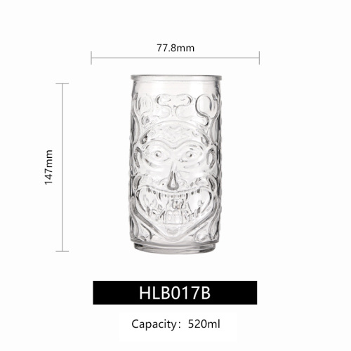 hxglass Factory Ins popular TIKI glass Grimace Cup Thicken Base Cocktail Glasses for Bars Restaurant wine glass Wholesale Price