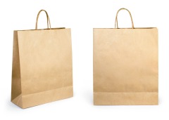 Paper bag with handle & retail kraft bag