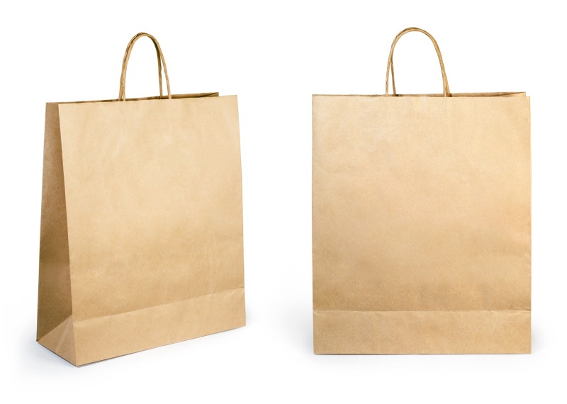 Paper bag with handle & retail kraft bag