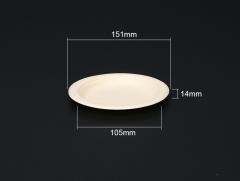 Bagasse pulp round plate
