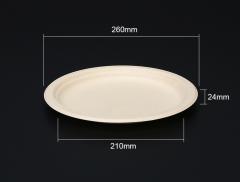 Bagasse pulp round plate