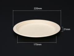Bagasse pulp round plate