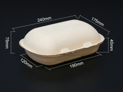 Biodegradable bagasse clamshells