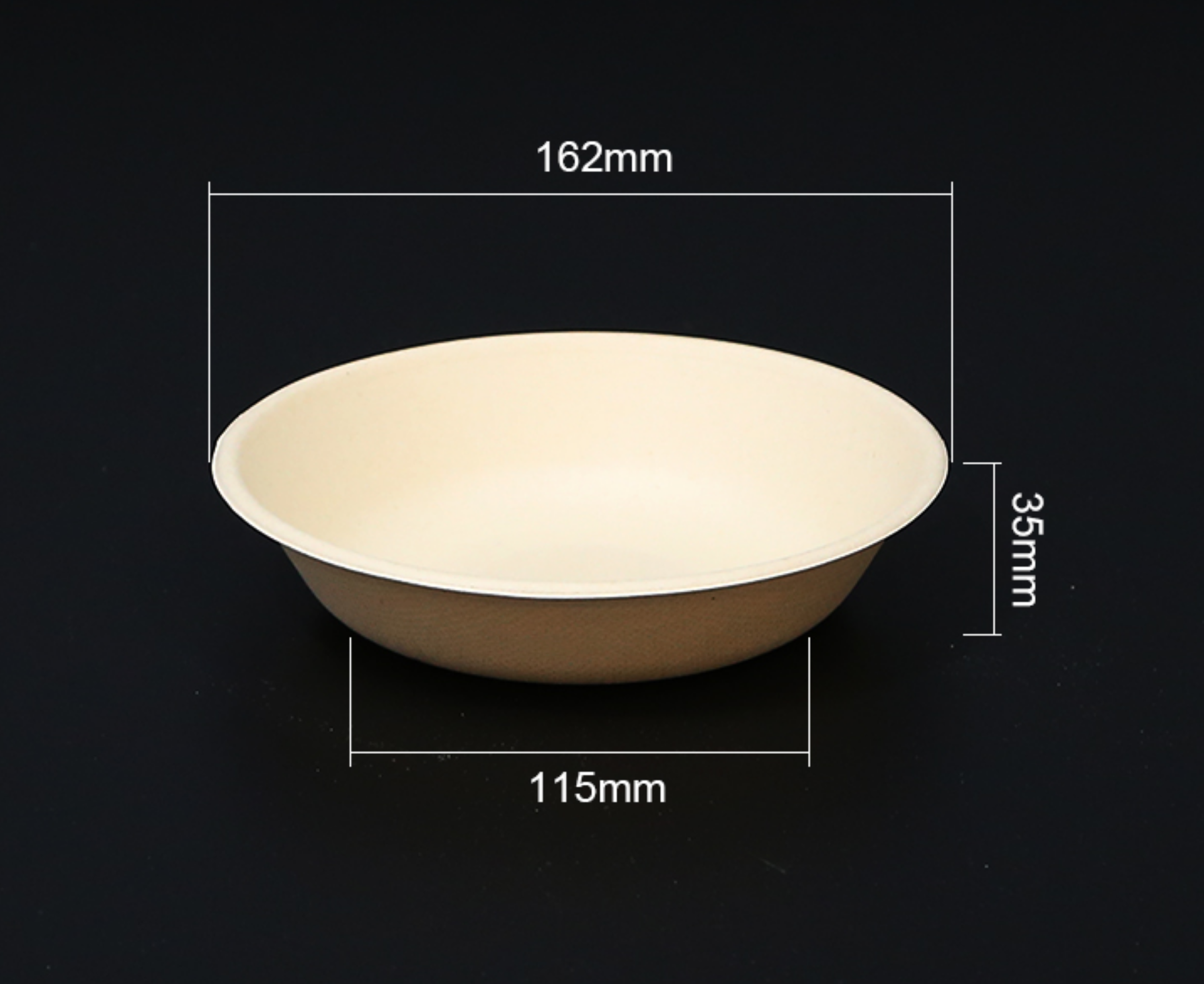 Biodegradable bagasse bowl