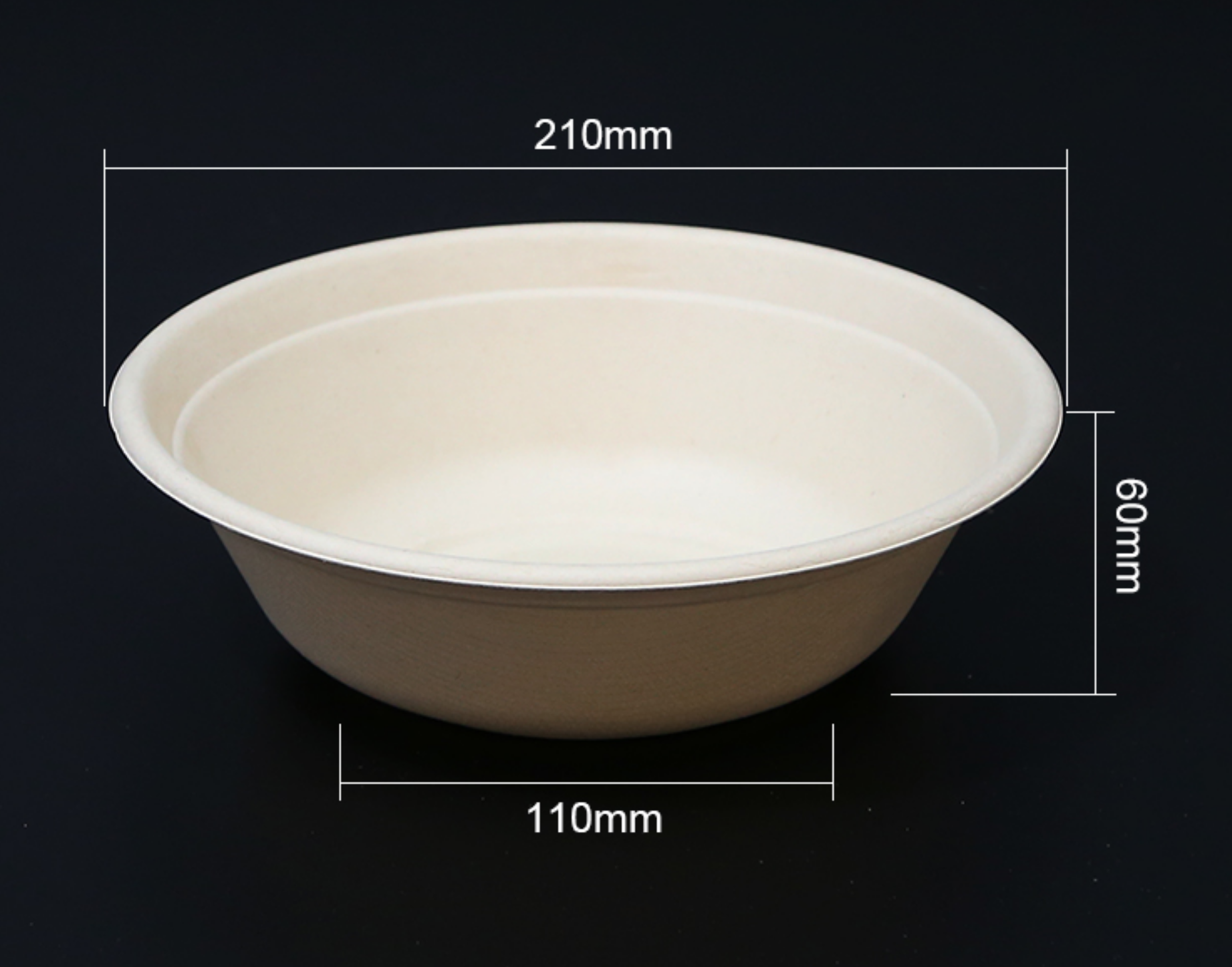 Biodegradable bagasse bowl