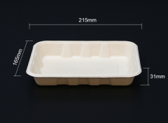 Biodegradable bagasse tray