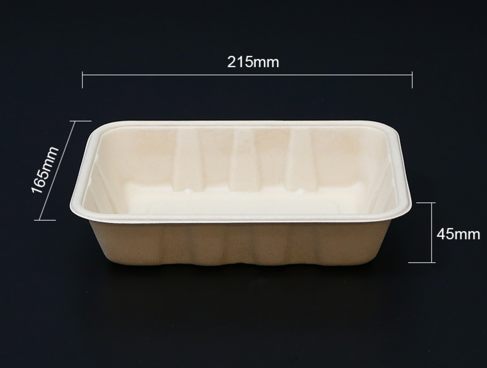 Biodegradable bagasse tray