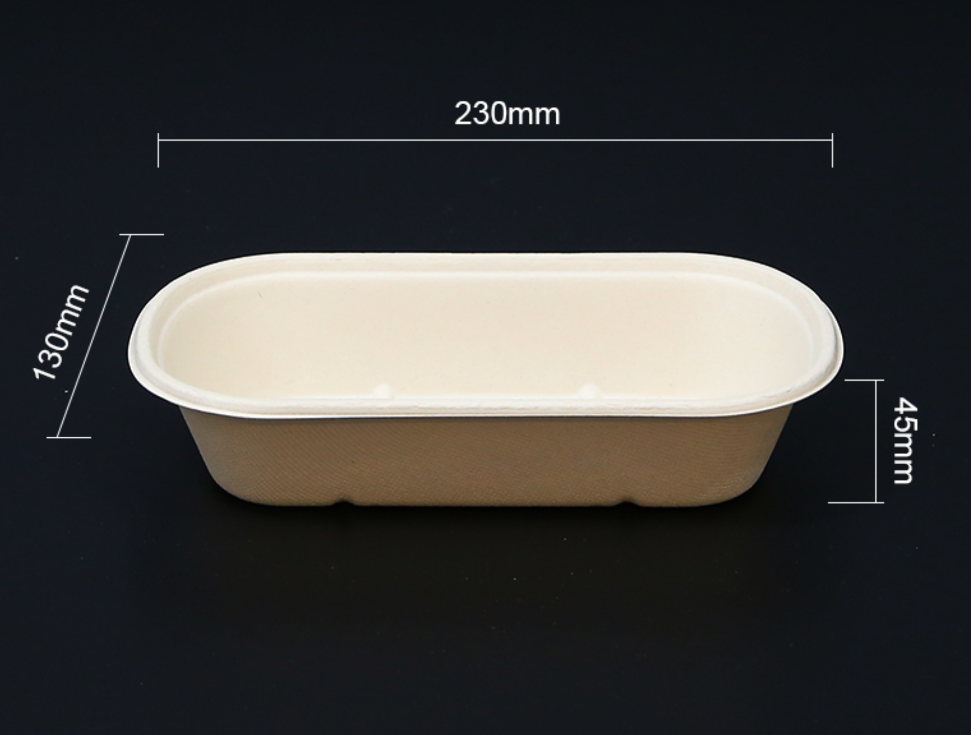 Biodegradable bagasse box