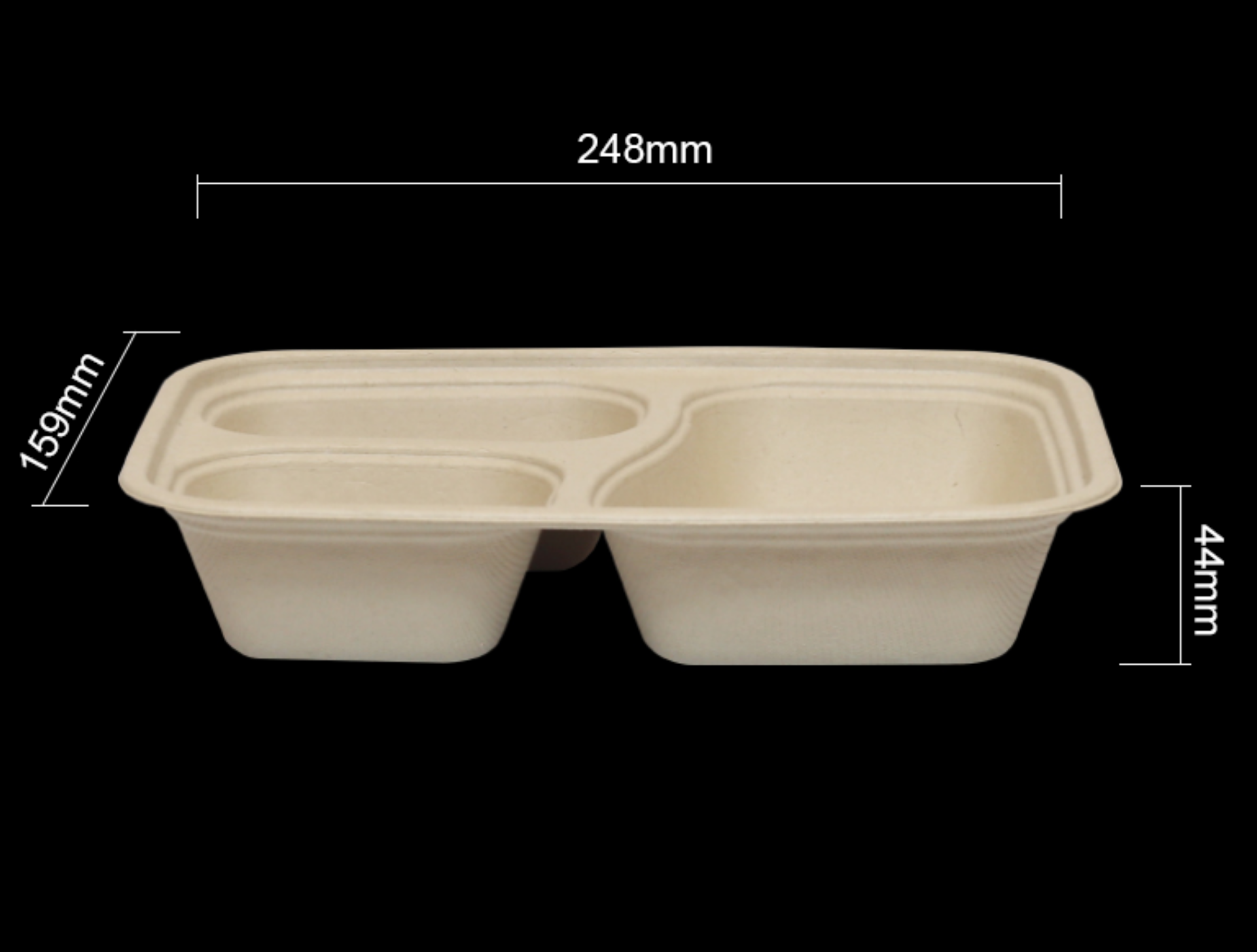 Biodegradable bagasse box