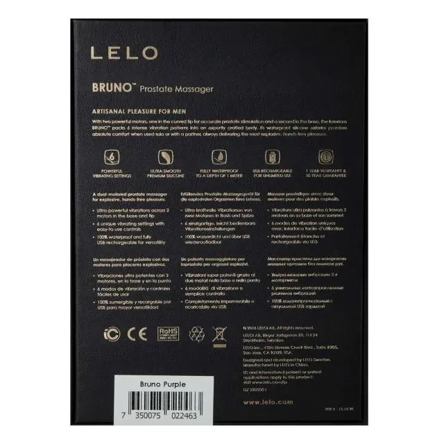 LELO Bruno 男士前列腺按摩器 - 紫色