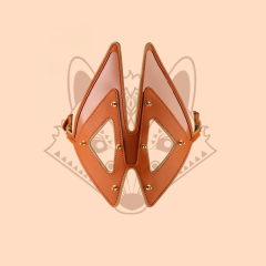 LOCKINK 真皮質感狐狸情趣眼罩（棕色）