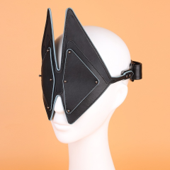 LOCKINK 真皮質感狐狸情趣眼罩（黑色）