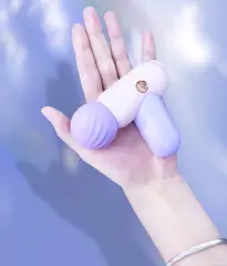 TITILLO｜菁茉吮吸+震動｜雙頭情趣按摩棒紫/粉