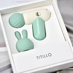TITILLO｜菁茉吮吸+震動｜雙頭情趣按摩棒紫/粉
