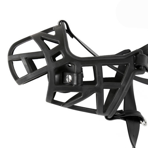 捆綁sm皮革調節狗嘴套情趣玩具