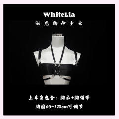 暗夜 重工丝光束缚带装饰衣可调节吊袜带分体套装