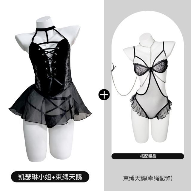凯瑟琳蕾丝透视情趣内衣