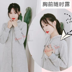 户外方便露出卫衣连衣裙