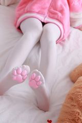 【XXOO精选】3D可爱猫爪丝袜#猫爪丝袜可爱立体肉垫袜子连裤袜过膝3d黑丝蔡萝莉猫脚动漫白丝袜#