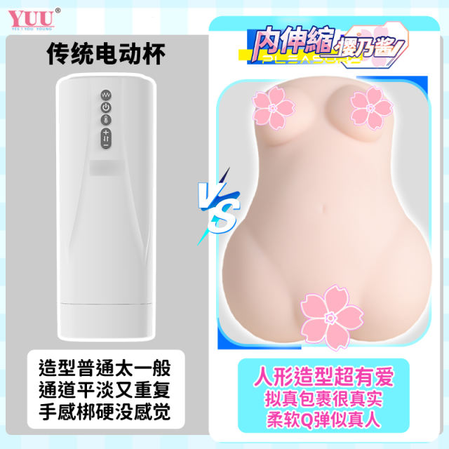 【YUU】内伸缩樱乃酱飞机杯（送：名器套装）#全自动电动真人倒模男用名器倒模斐济杯