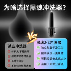 【黑魂】后庭便携冲洗器#男士用私处后庭肛门灌肠器具肛塞升级可调便携式清洗器