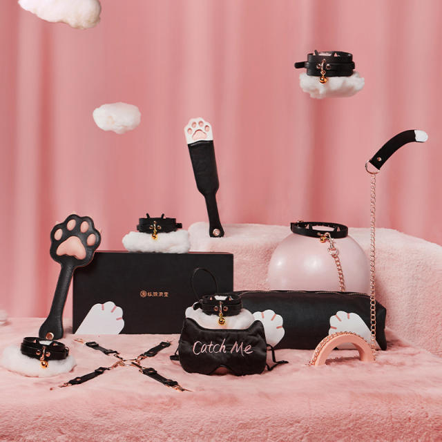 【纵锦浪里】原创sm猫猫套装（送：SM调教课程）#情趣用品束缚道具手铐脚铐捆绑口球k9爬行