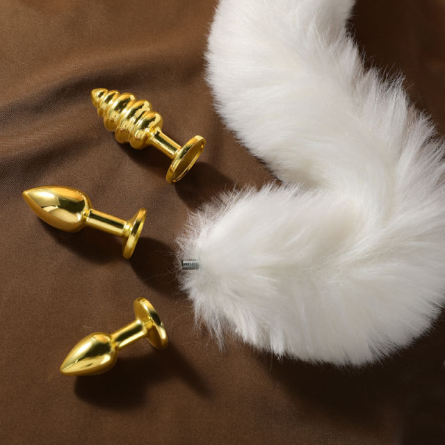 【MizzZee】可换头肛塞尾巴（送：润滑液）#小小号肛塞狐狸尾巴女性开肛神器男用品gay后庭开发玩具情趣用品