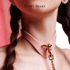 【XXOO精选】Puppy粉色皮革项圈#choker项链情侣手环链条脚环七件套礼物套装