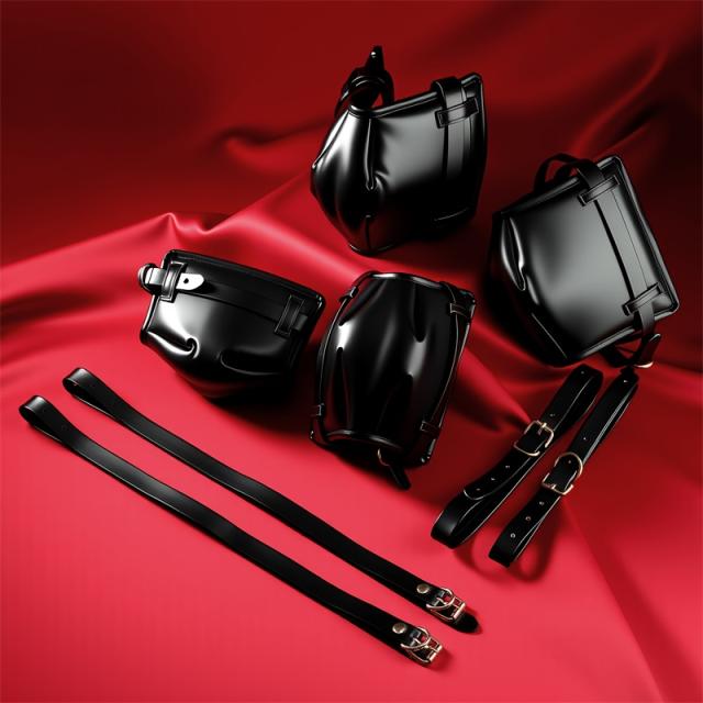 【谜姬】情趣SM爬行套装#大尺度玩具扎带捆绑收紧器调教道具成人用K9爬行套装女用品