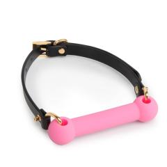 【海豚精选】软糯SM口球#高端安全食品级软硅胶口咬枷真皮牛皮堵嘴球 刻字