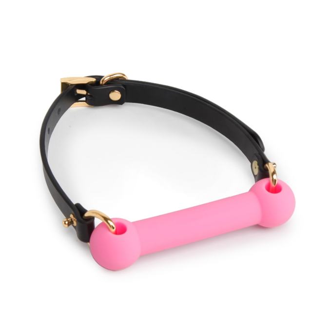 【海豚精选】软糯SM口球#高端安全食品级软硅胶口咬枷真皮牛皮堵嘴球 刻字