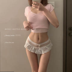 【Hottie】甜叛暖誓 性感内裤女2026新款低腰蕾丝欲蝴蝶结三角裤