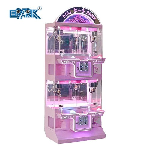 Coin Operated Game Machine Arcade Crane Vending Machine 4 Person Mini Plush Bear Claw Machines